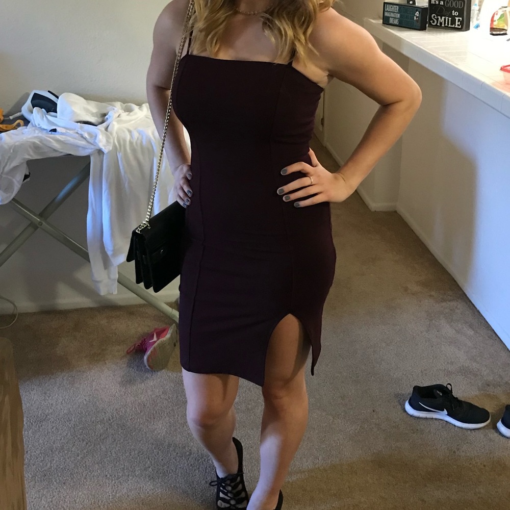 Purple mini dress